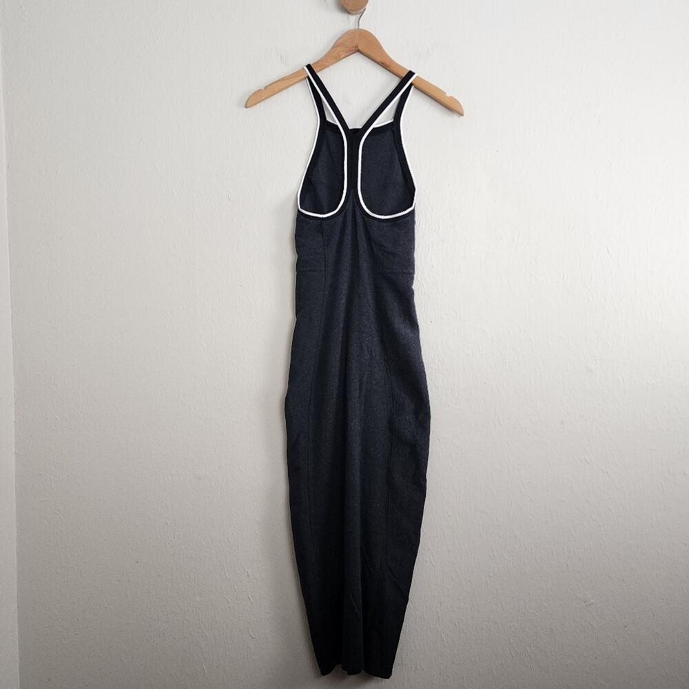 Rag & Bone Watts Engineered Knit Midi Dress Heather Grey Racerback XXS - Picture 7 of 10